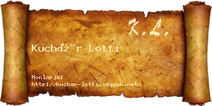 Kuchár Lotti névjegykártya